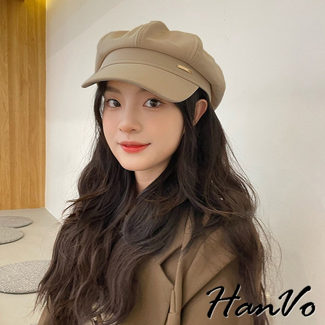 HanVo 日系復古貝雷帽 文青百搭畫家帽 時尚造型 C01-8109