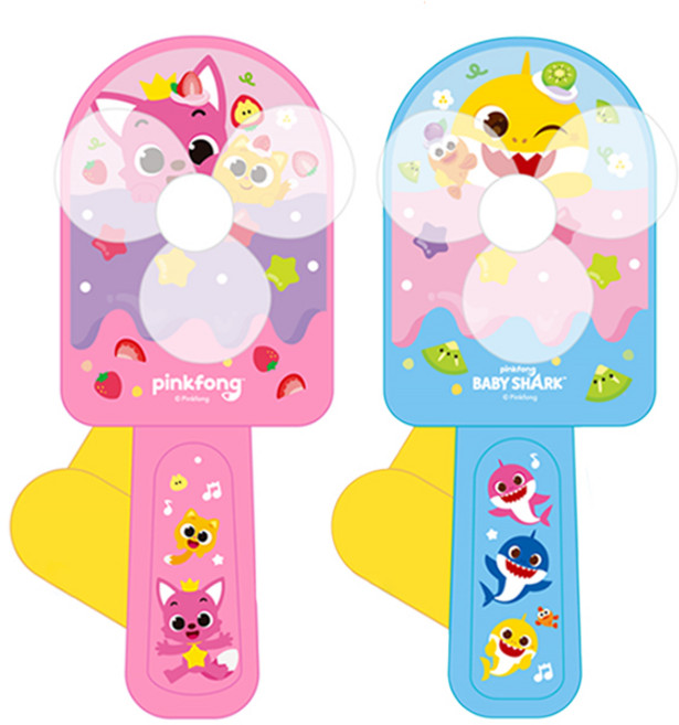 핑크퐁 아기상어 씽씽 선풍기 2종 세트 핑크퐁 손 선풍기 핑크퐁선풍기 아기상어선풍기, 1개