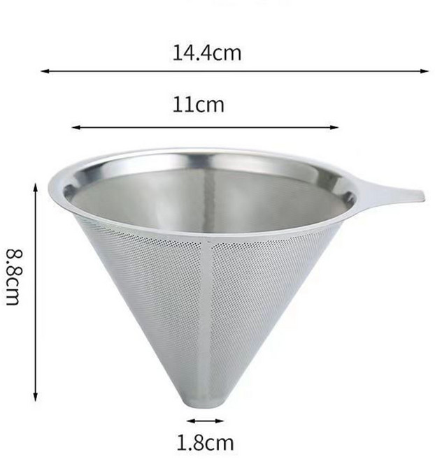 이중망 커피필터 드리퍼 304스텐 포함 커피필터, 1개