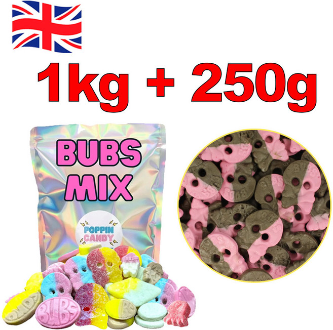 [영국발송] 스웨디시 젤리 법스믹스 1kg + 법스 라즈베리 앤 리코라이스 감초맛 250g Bubs mix, 1개