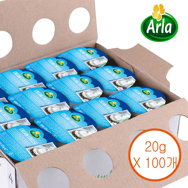 Arla 알라크림치즈 포션 수량선택, 100개, 20g