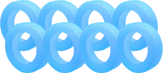 2026 프리미엄 캐리어바퀴보호 실리콘 커버 대 중 소 사이즈, 야광블루, 1세트