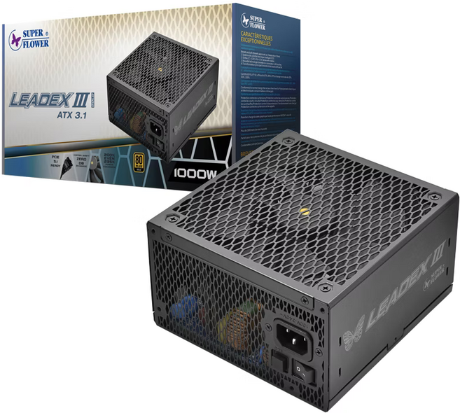 SUPER FLOWER Leadex III ATX 3.1 電源供應器，靜音高效，模組化設計，多重保護, LEADEX III 1000W