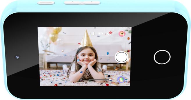 AOSS 미니 셀카 1080p 디지털카메라 터치폰 (32GB SD카드 증정), 블루