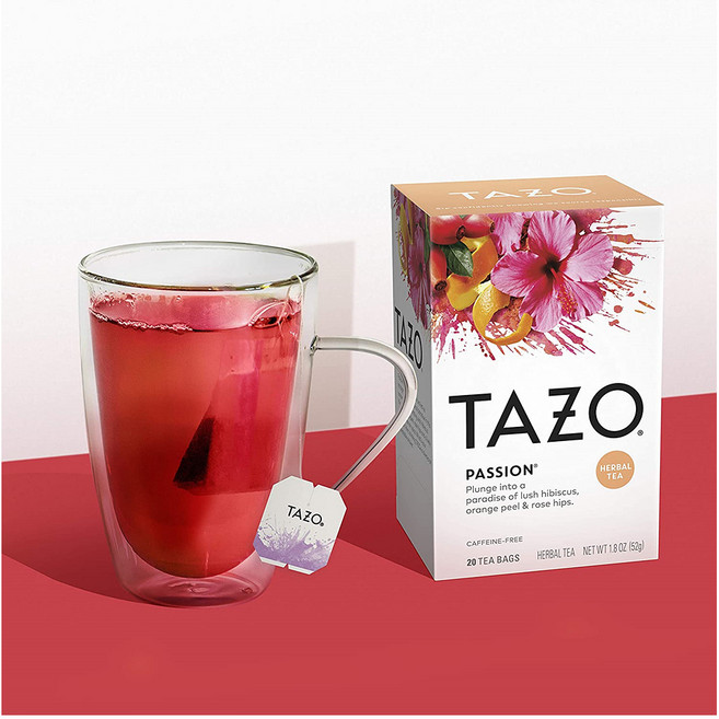 타조 허벌티 허브티 디카페인 20티백 6팩 By Tazo, 20개입, 52g