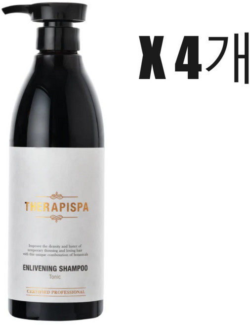 THERAPISPA 테라피스파 엔라이버닝 홍삼 샴푸 750ml 4개 미국 직배송