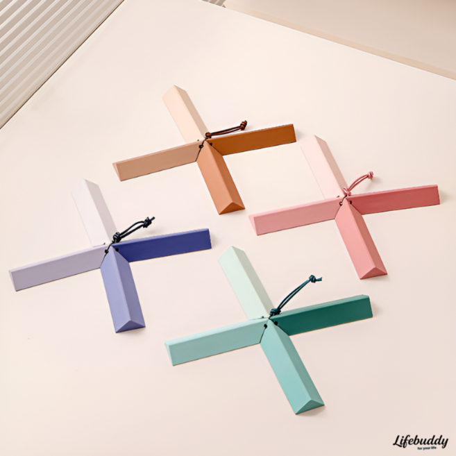 LifeBuddy 컬러믹스 걸이형 실리콘 냄비받침 잠우, 2개, 코코아