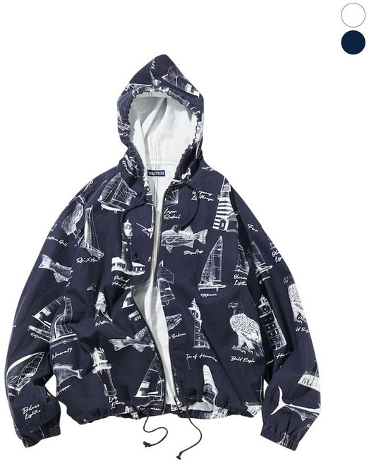 노티카 NAUTICA 오션 프린트 후드 자켓2colors JJK1356