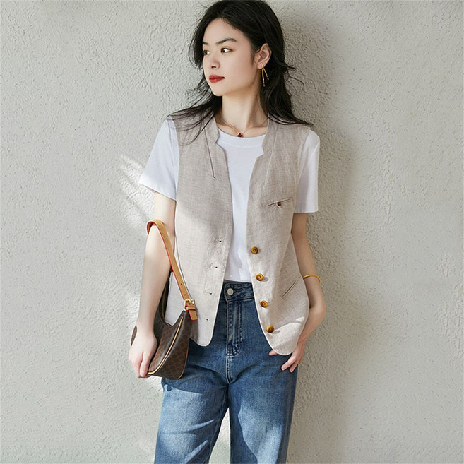 여성조끼 / 린넨 베스트 / 여름조끼 / 여성자켓 WPLD8695 23