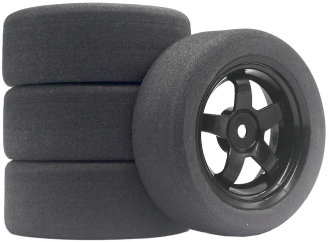 12mm 육각 RC 레이싱카 액세서리 4개 세트 폼 타이어 휠 림 HSP 1/10 온로드, 17 6030-6019