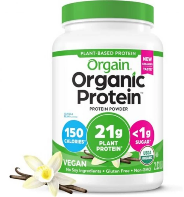 오가인 유기농 비건 단백질 파우더 식물성 바닐라 빈 21g - 32.4 온스, 1개, 1개, 950g - 쿠팡