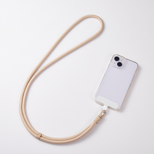 생활연구소 핸드폰 목걸이 스트랩 도난 방지 L, 1개, 베이지