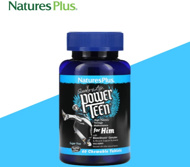 네이처스플러스 소스오브라이프 힘 파워 틴 베리맛 60츄어블 타블렛 정, 1개, 60정 - 쿠팡