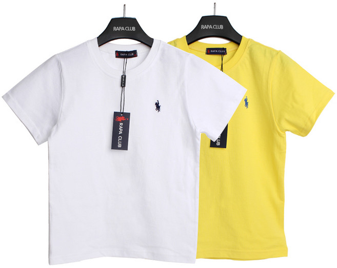 라파클럽 20수 아동 라운드 반팔 티셔츠(2장 세트)