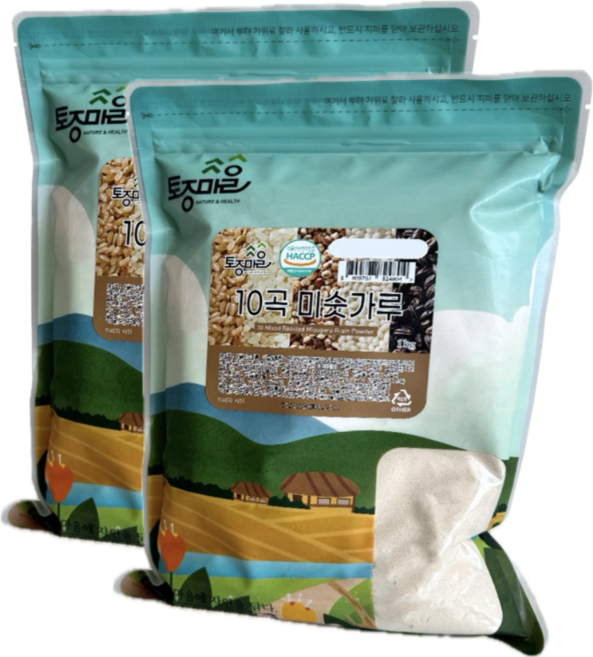 [토종마을] HACCP인증 국산 10곡미숫가루, 2개, 1kg