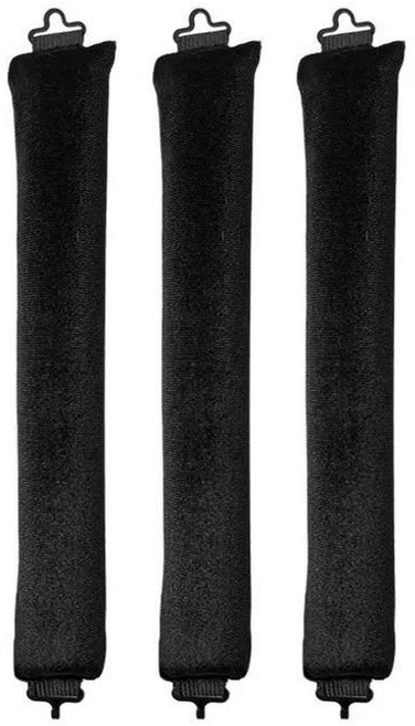 열 없는 헤어 컬러 컬링 로드 밴드 열 없이 간편한 컬 훅이 있는 헤어 롤러 수면용 부드러운 플렉시 로드 헤어 도구 ZXFAJ01, Bla 3pcs