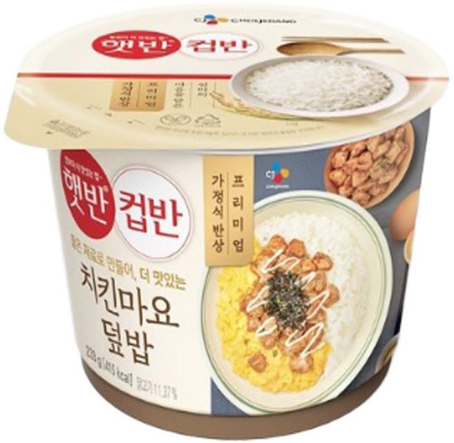햇반컵반 치킨마요 덮밥, 233g, 18개