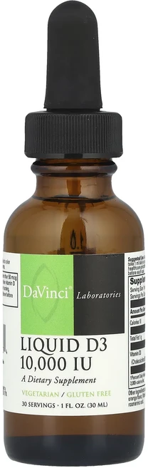 DaVinci Laboratories 액상 D3 10000IU 30ml(1fl oz), DaVinciLaboratories액상D310000IU, 1개, 30ml - 쿠팡