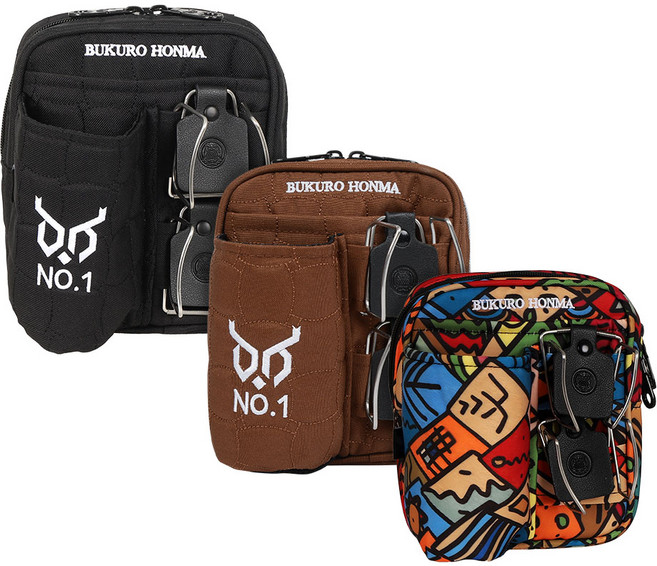 부쿠로혼마 서포트 24 파크골프 파우치 B4FUPU11, 브라운, 1개