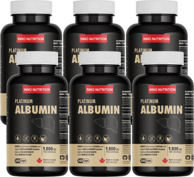 이노뉴트리션 캐나다 알부민 골드 1800mg 200캡슐 알부민효능 영양제, 200정, 6개
