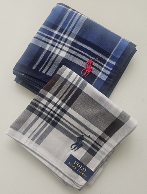 POLO 체크무늬 명품손수건 일본수입 생일 기념일 감사선물