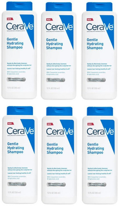 세라비 젠틀 하이드레이팅 샴푸 CeraVe Hair Gentle Hydrating Shampoo, 6개, 355ml