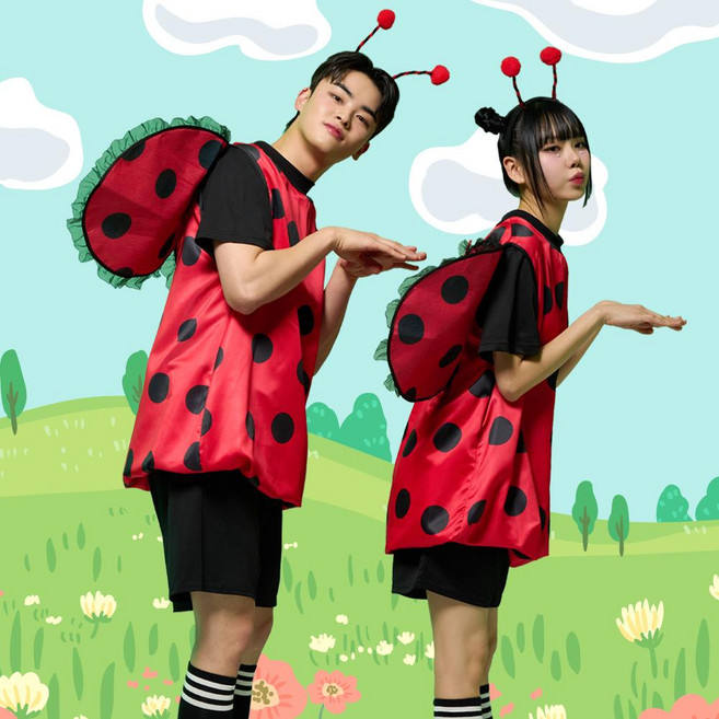 무당벌레 슈트 반티 반티추천 학교반티 체육대회 졸사컨셉 할로윈 의상 코스튬 코스프레