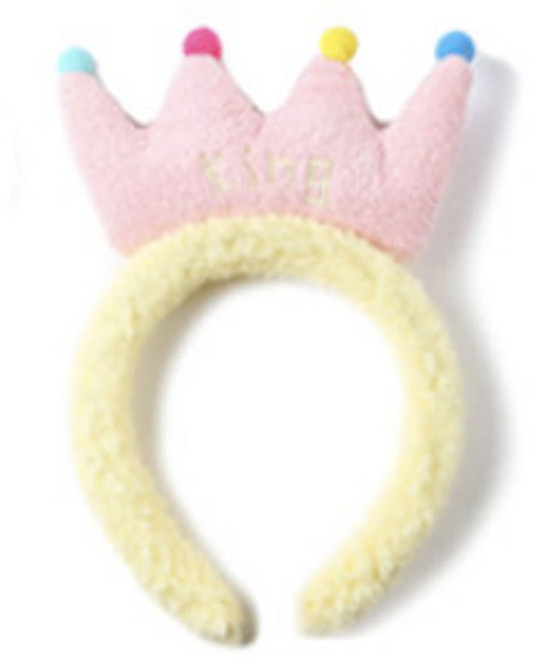 미미파티 동물 머리띠 인생네컷 웃긴 소품 생일 파티 체육대회 놀이공원 인싸머리띠, 인싸 머리띠 1-킹폼폼 옐로우