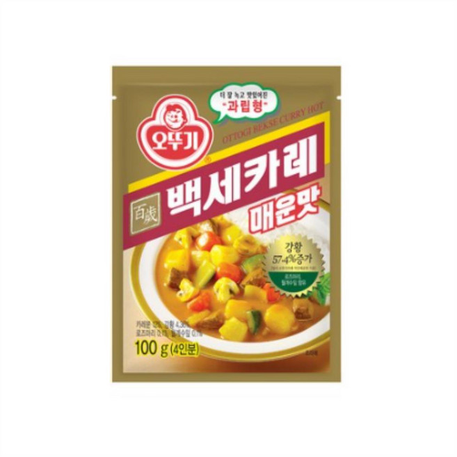 오뚜기 백세카레 매운맛 과립형, 100g, 25개