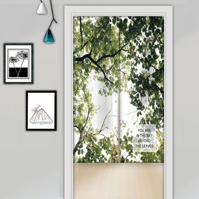 메이스 찍찍이 붙이는 화장실 주방 방문 가림막 커튼