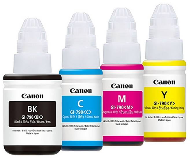 CANON GI-790 原廠墨水 GI790 適用 G1010 G2010 G3000 G3010 G4010, 1個, 原廠真空包裝, 四色一組