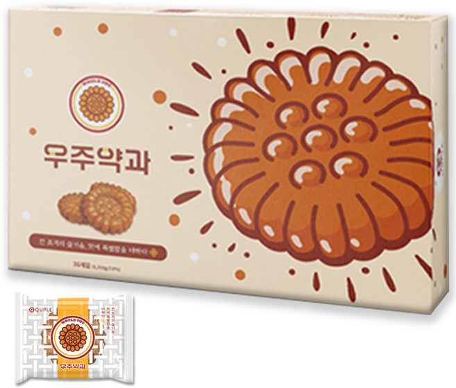 우주약과 촉촉함에 물드는 달콤함 찹쌀 꿀 약과, 40g, 40개