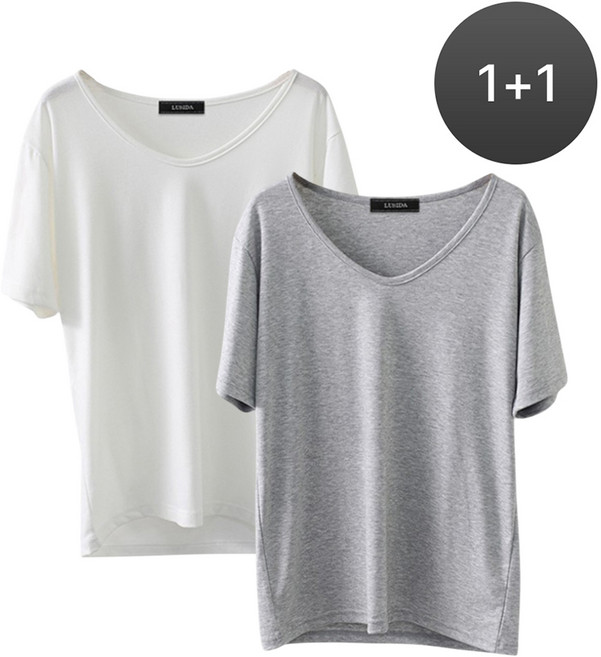 [루시다][1+1]싱크로 베이직 티