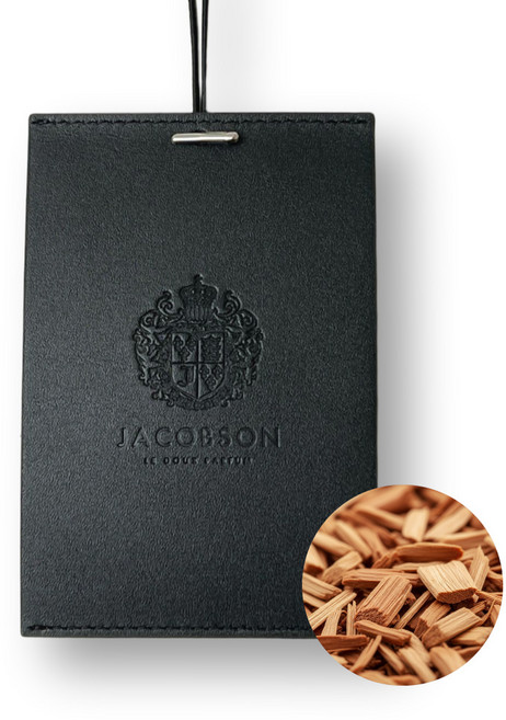 제이콥슨 천연소가죽 피톤치드 탈취 차량용 방향제 샤쉐타입 [+리필SET], 1세트, 블랙 (머스크+바닐라)