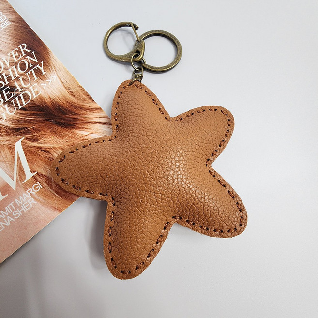 별 가죽 키링 가방 참장식 LSTKE