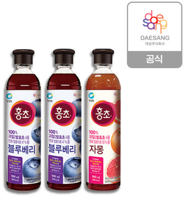 홍초 블루베리 + 홍초 자몽, 1개, 900ml