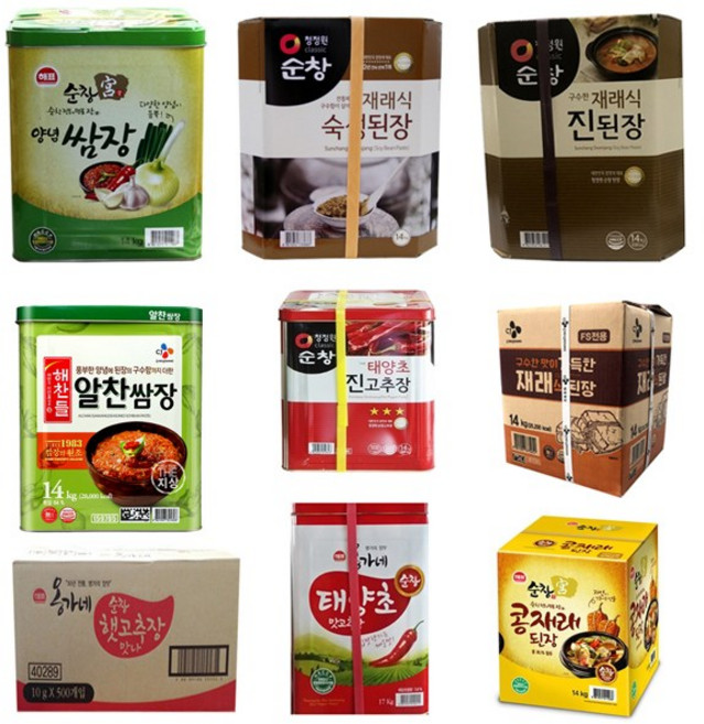 CJ/청정원/사조해표/해찬들/고추장/쌈장/된장/업소용/대용량, 14kg, 1통