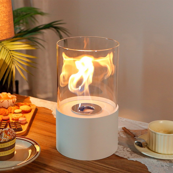 JHY DESIGN 불멍 미니화로 난로 불무드 에탄올램프 29cm, 1개, 흰색