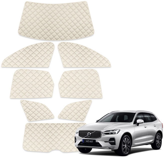 루젠 볼보 XC60 차박커튼 캠핑 암막 햇빛가리개, 1세트, 글레시어화이트