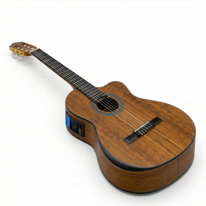 [제작사직판] 듀얼소스 EQ 장착 JAGGER 탑솔리드 로즈우드 클래식 기타, 1개, 월넛 / 월넛 상판