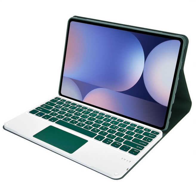 UB 갤럭시탭 터치 트랙패드 키보드 케이스 전기종 펜슬수납, 다크그린, 1개