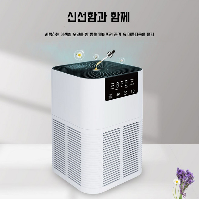 Mochae 저소음 공기청정기 소형 휴대용 가정용 원룸 사무실 실내흡연 음이온 펫 탈취기 순환청정 필터, GLK805