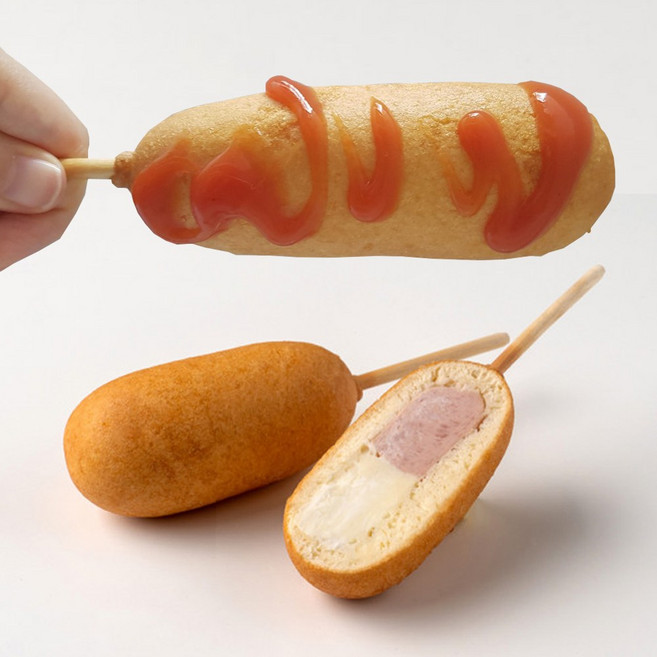 모짜렐라 치즈 통모짜 마약 찰보리 핫도그 냉동 어린이 간식 핫도그 피시방 야식, 찰보리 핫도그 80g X 5, 80g, 1개