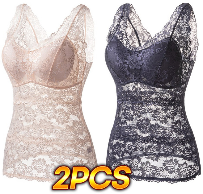 한미 인견 브라런닝 레이스 노와이어 볼륨캡 2P