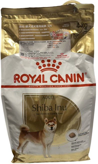 ROYAL CANIN 皇家 Shiba Inu 成犬飼料 4公斤, 4kg, 1個, HEALTHY SKIN & COAT