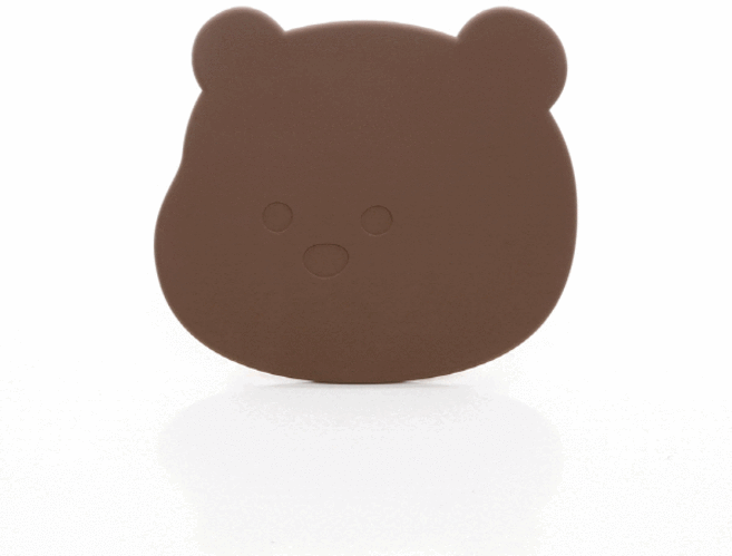 플라라 테디 곰돌이 실리콘 받침 냄비 받침대, 테디 실리콘 냄비받침 1P 화이트, 화이트, 1개