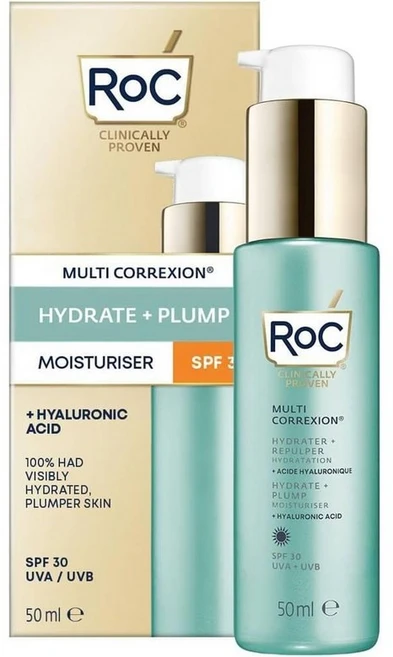 록 멀티 코렉션 하이드레이트 + 플럼프 모이스처라이저 SPF30 RoC Multi Correxion Hydrate + Plump Moisturiser SPF30 50ml, 1개 - 쿠팡