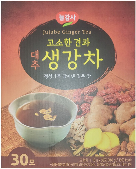 광야식품 고소한 견과 대추 생강차 16g 30포, 1개, 30개입