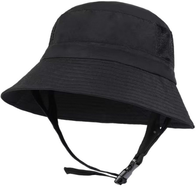 여름 아웃도어 서퍼스 서핑 메쉬 챙모자 버킷햇 워터파크 물놀이 HA40419, 서핑블랙