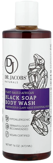 아이허브 식물성 아프리카 블랙 비누 바디 워시 라벤더 클라리세이지 오일 473ml, 1개 - 쿠팡